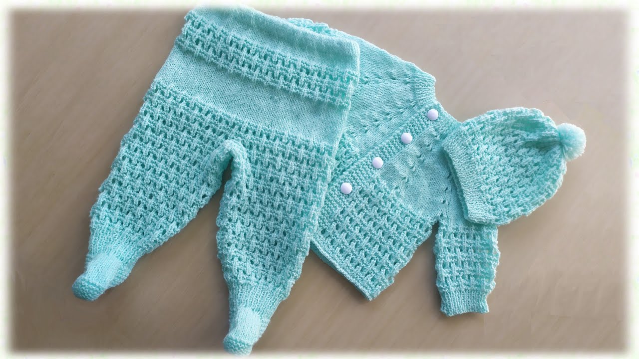 CALÇA DE TRICÔ COM PEZINHO DE 1 A 3 MESES  MODELO JOÃO PEDRO