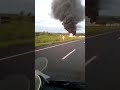 carreta pegando fogo na BR 020