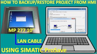 How to backup and restore project of HMI MP277 10' touch using LAN cable