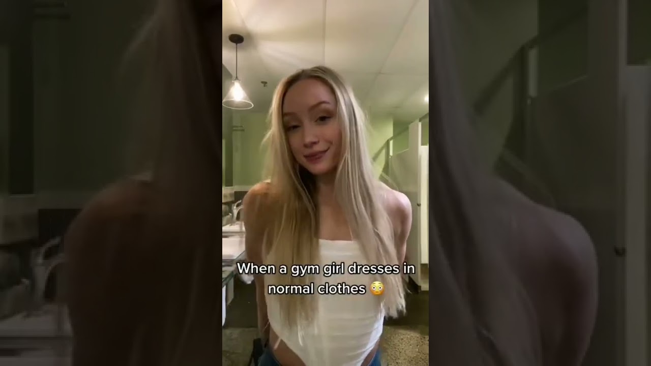 When Gym Girl Dresses in Normal Clothes🔥 Muscle Girl Flexing Muscle  