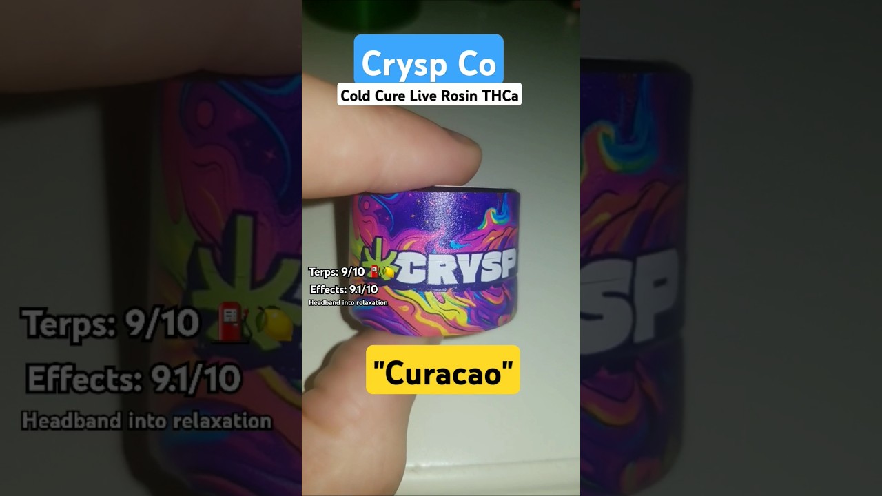HINT OF MANGO??🔥  Crysp Co : "Curacao" Cold Cure Live Rosin THCa Review 🍋⛽