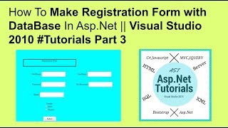 How to make registration form in asp.net with database || Visual Studio 2010 part3