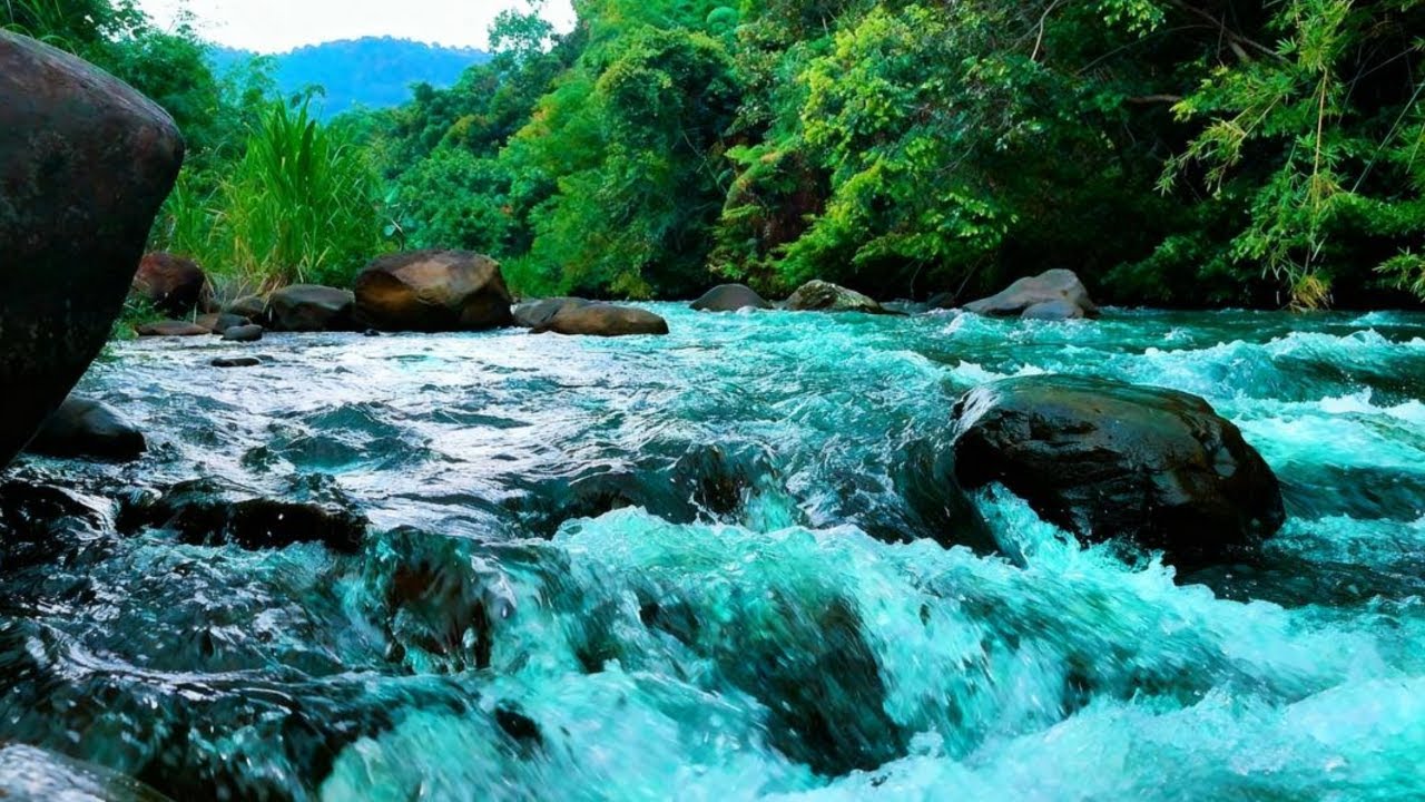 CRYSTAL CLEAR RIVER FLOW ASMR, PERFECT SLEEP, FOCUS & RELAXATION BACKGROUND