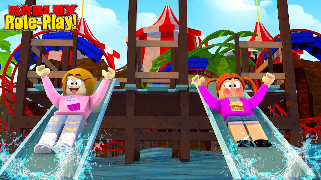 Roblox Waterpark With Molly Daisy Youtube - roblox roleplay wildwater kingdom waterpark with molly and daisy