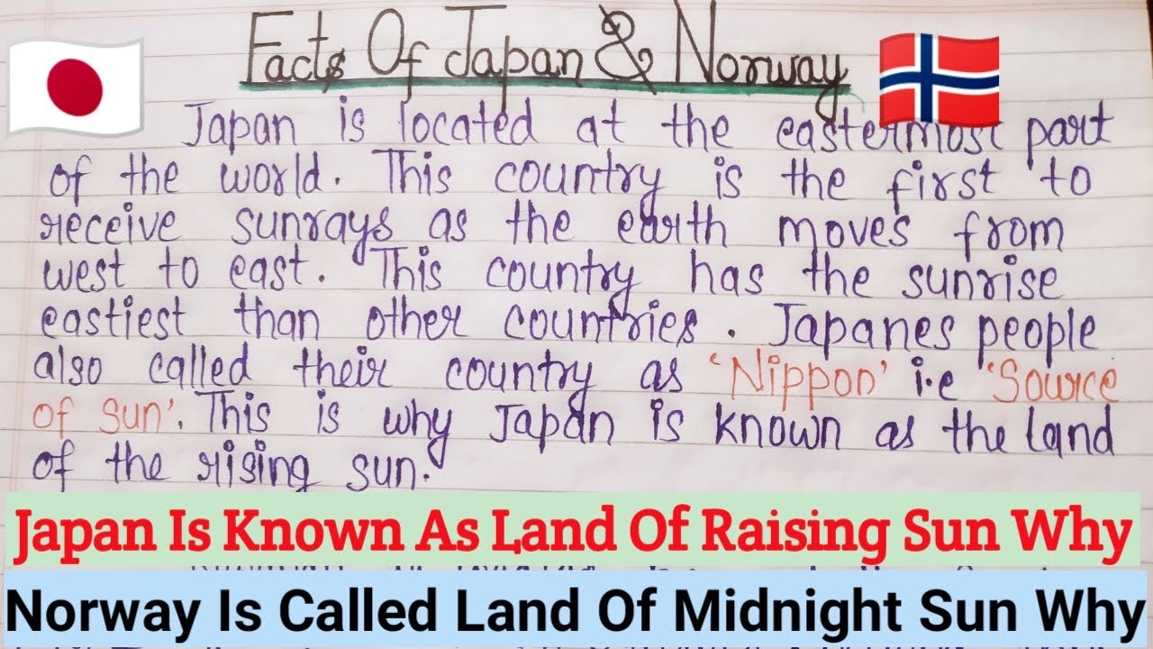 Facts About Japan And Norway Japan Is Called Land Of Rising Sun Why