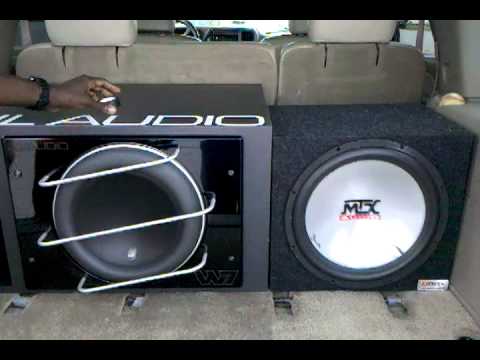 mtx 5500 15" and jl audio w7