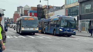 MTA Bus action on Main Street