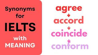 Vocab for IELTS with meaning - AGREE and its synonyms