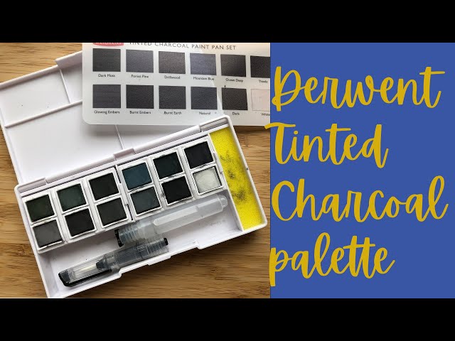 🎨 Derwent TINTED CHARCOAL Paint Pan Set - Swatch & Review