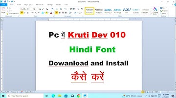 How to download and install Kruti Dev 10 Font | Kruti Dev Font download or Install kaise kare PC Me