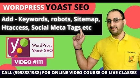 Learn Yoast SEO - Meta Tags, robots, Sitemap, Social Meta Tags in Wordpress | Video #111