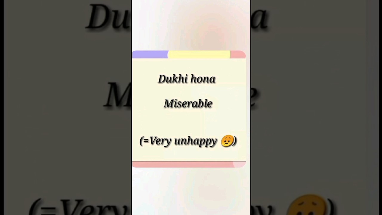 Miserable meaning in English 