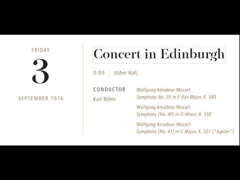 Mozart Symphonies 39-40-41 WPh Böhm Edinburgh 1976
