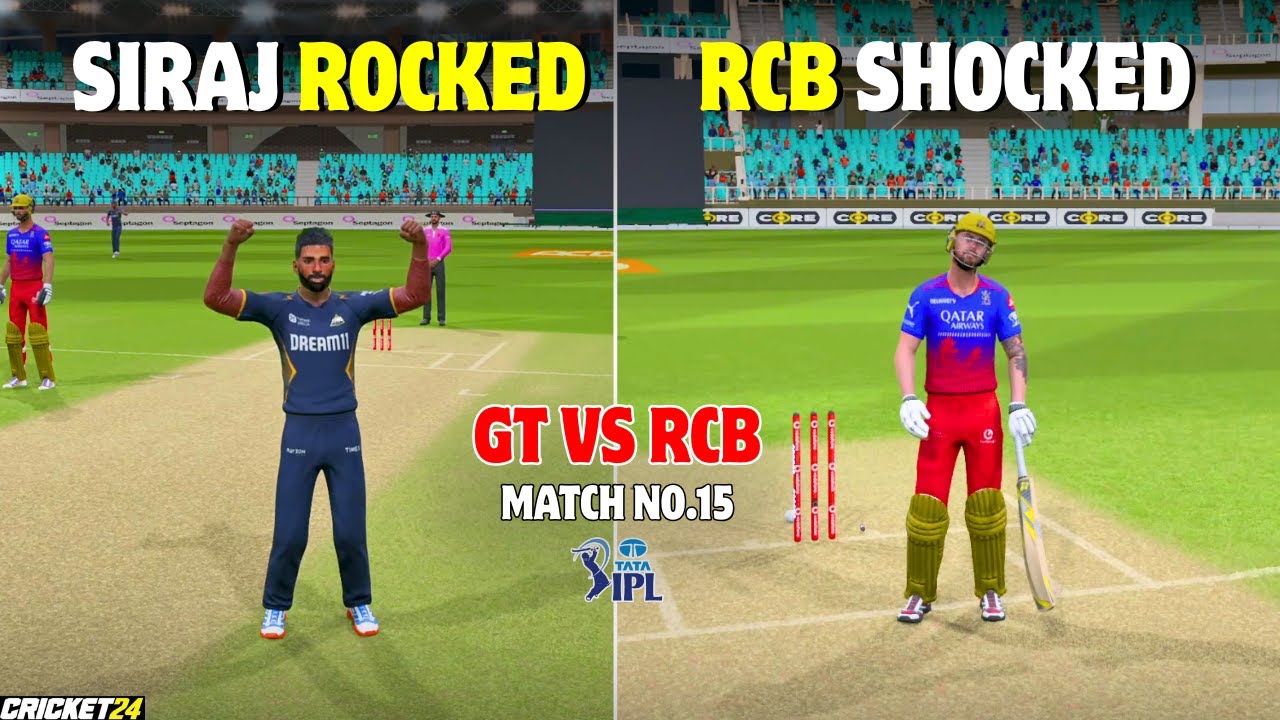 😎SIRAJ ROCKED RCB SHOCKED🤯 -  RCB VS GT | IPL MATCH - 14 | VIRAT VS SIRAJ - CRICKET 24