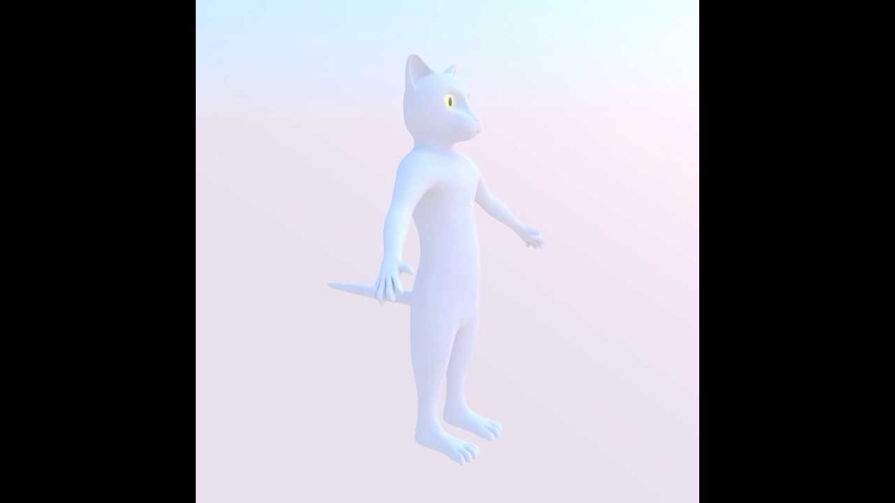 Cat Character Turntable - 3D Model