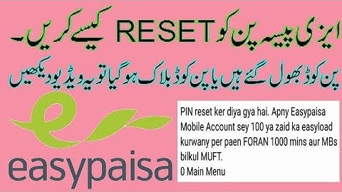 Easypaisa Pin Code Reset _ Blocked Easypaisa PIN Reset _ How to Recover Easypaisa Account Pin Code