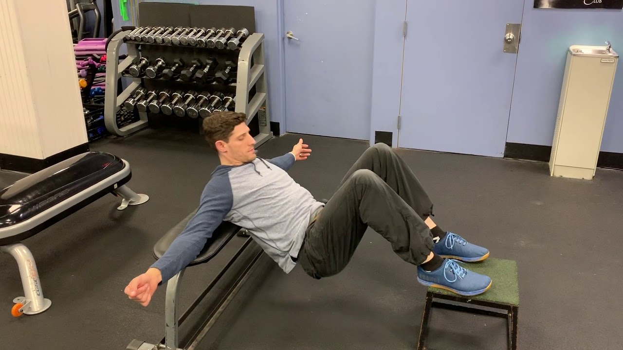 Bench Elevated Feet Elevated Hip Bridge YouTube