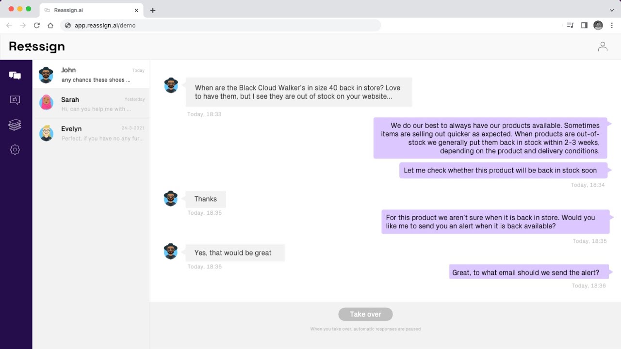 Reassign.ai - Build a Dialog Demo