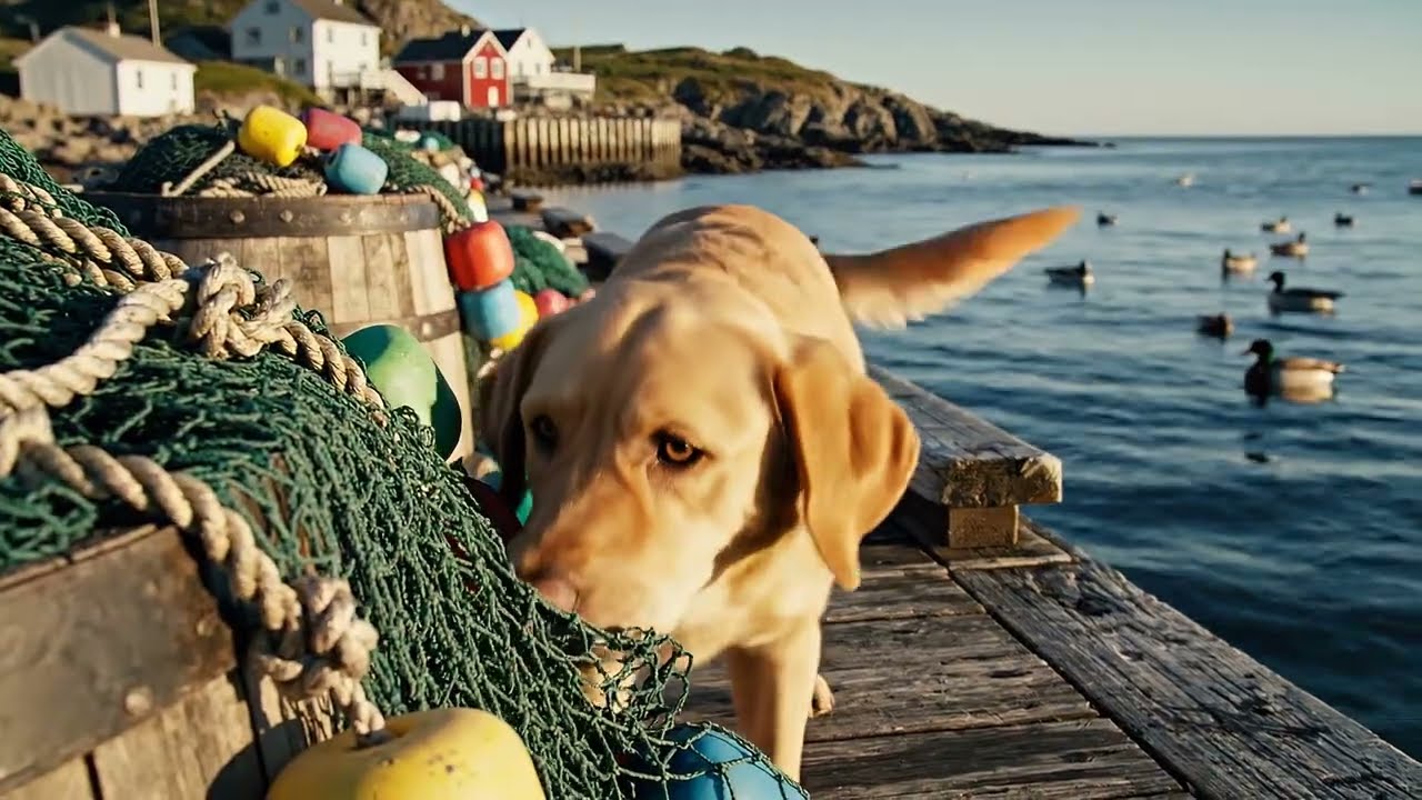 🌊 He finally found the Ocean! 🇨🇦 Labrador Retriever in Newfoundland
