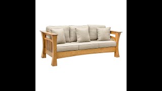 In Stock Craftsman Mission & Prairie Love Seats, Sofas and Chairs American Made of 100% US Hardwoods