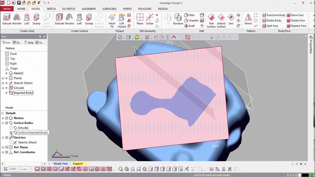 #4 way to make a Surface Plane in Geomagic Design X