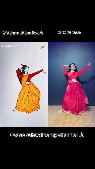 Chammak Challo (artist version)🤩. Original video by @rashi_agrwl_  #flipbook#sudipto_arts#chammak