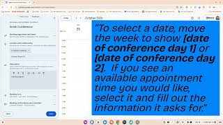 Creating Calendar for Parent Conferences