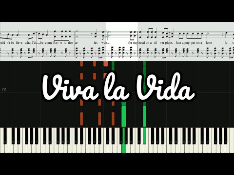 Viva la Vida piano tutorial thumbnail