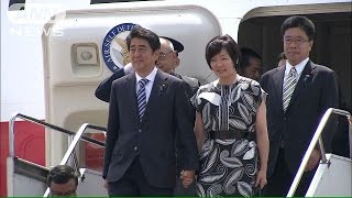 安倍総理バングラデシュ到着　訪問国歴代トップに(14/09/06)