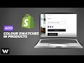 Add Color Swatches in Shopify | Show Product Color Variations