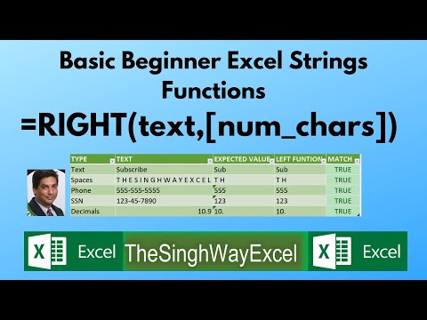 Excel - How to use the right function