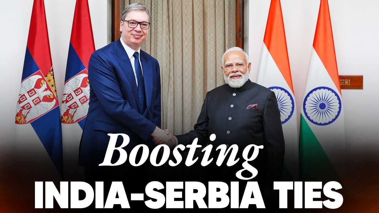 PM Modi holds a meeting with Aleksandar Vučić, President of Serbia