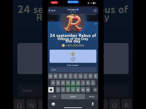 X empire Rebus of the day 24 september#xempiretaskcode