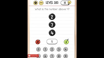 What is the number above 4 | Brain Test | Level 283