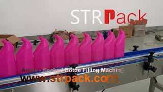 Gravity Type Angled-Neck Bottle Toilet Cleaner Laundry Detergent Liquid Filling Machine