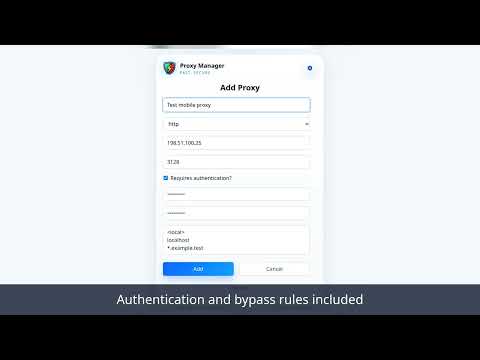 Proxy Manager Demo: Add, Import, and Switch Proxy Profiles