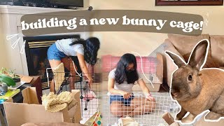 building a new c&c rabbit cage! | rabbit enclosure makeover