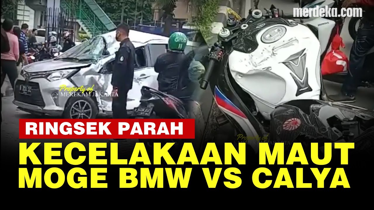 DetikDetik Kecelakaan Maut BMW S1000RR Vs Calya di Senayan, Pemotor