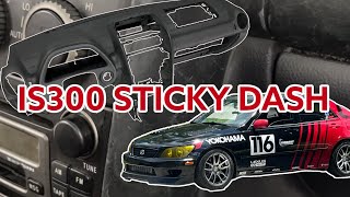 Sticky IS300 dash and interior plastics refinishing method and products