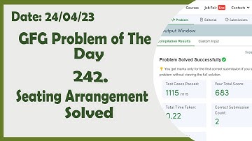 Seating Arrangement || C++ || GFG Daily Problem