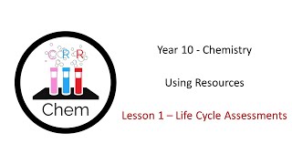 Lesson 1 - Life Cycle Assessment