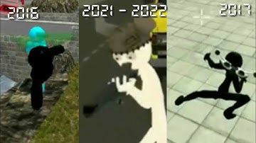 Evolution Of  Real Stickman Crime Crossover 2016 - 2022