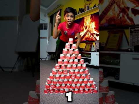 تحدي كم كوب صغير يتحمل وزني 