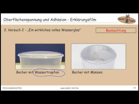 Video: Was ist der Grund für die Oberflächenspannung?