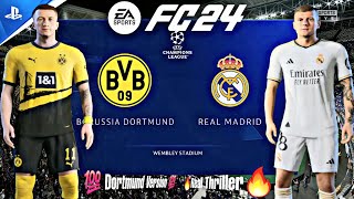 EA FC24- Borussia Dortmund vs Real Madrid | PS5™[4K60]Gameplay | UEFA Champions League Final 2023-24