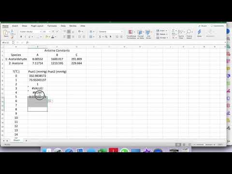 How to Calculate Saturated Pressure(Vapor Pressure) with Excel Using Antoine Equation