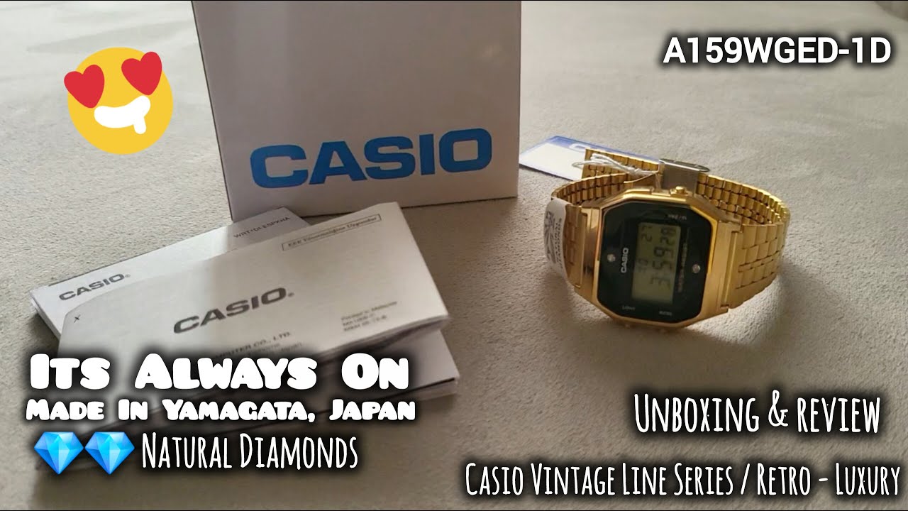 Часы Casio Vintage Line Natural Diamond Series 2026 года | Распаковка и обзор | A159WGED-1DF |