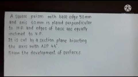 development of lateral surfaces of square prism