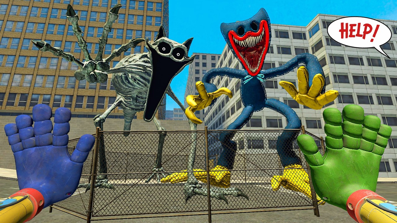 SURVIVING Huggy Wuggy, DogDay & CatNap IN THE CITY! | GMod Battle