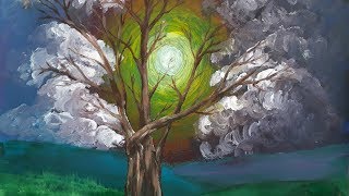 Easy Painting in acrylic Tree of Life | How to paint a Tree